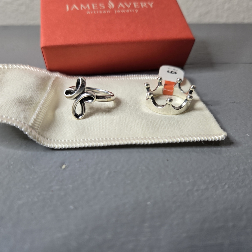 James Avery Silver Rings Set
